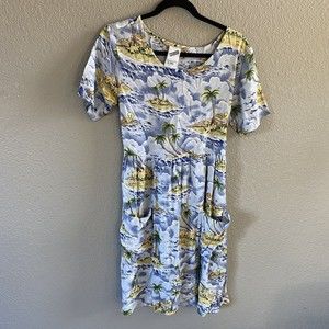 Vintage WARNER BROTHERS STUDIO STORE MINI DRESS TWEETY BIRD HAWAIIAN